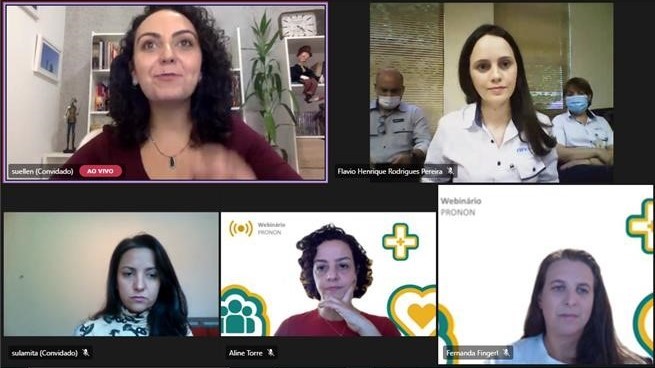 Computer screen shots from participants of the Vale Foundation's online courses and webinars.