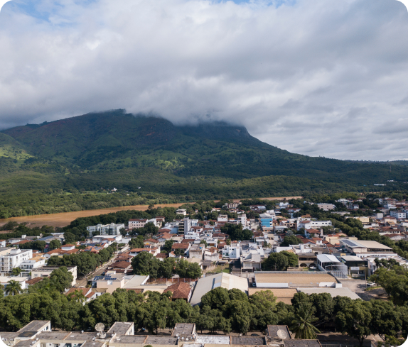 Vista da cidade nos municípios de atuação